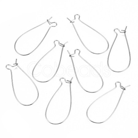 Tarnish Resistant 304 Stainless Steel Hoop Earring Findings STAS-S117-008F-01-1