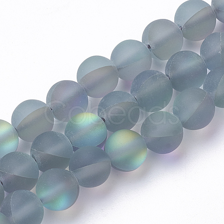 Synthetic Moonstone Beads Strands G-S283-06-8mm-1