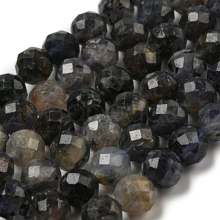 Natural Iolite Beads Strands G-A097-A14-09-1