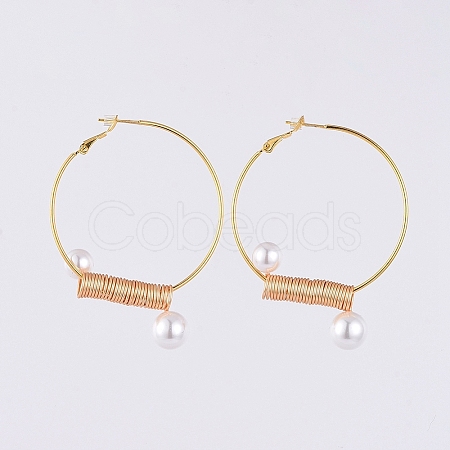 (Jewelry Parties Factory Sale)Brass Hoop Earrings EJEW-JE03939-1