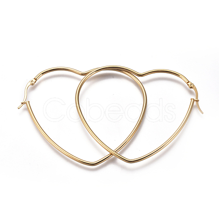 201 Stainless Steel Hoop Earrings EJEW-A052-12C-1