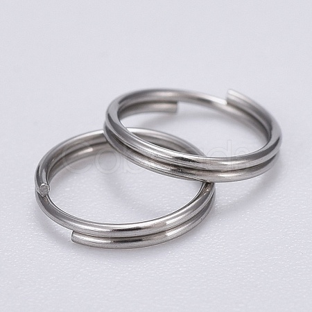 Tarnish Resistant 304 Stainless Steel Split Rings STAS-N015-11-8x0.6mm-1