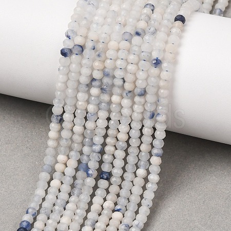 Natural Blue White Dumortierite Beads Strands GG-CBA9631-C01-01-1
