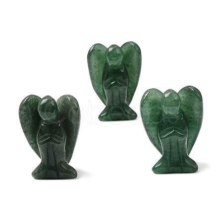 Natural Green Aventurine Angel Figurine DJEW-N006-01A-30-1