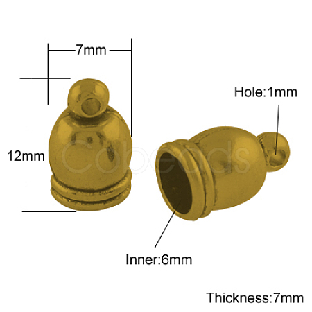 Tibetan Style Cord Ends TIBE-4736-AG-LF-1