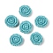 Synthetic Coral Carved Beads, Flower, Dyed, Aqua, 15x16x8mm, Hole: 1.2mm