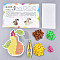 DIY 360Pcs Tube Fuse Beads Kits, with 1Pc Pear ABC Plastic Pegboards, 1Pc Ironing Paper, 1Pc Plastic Beading Tweezers, Pear Pattern, Mixed Color, 5x5mm, Hole: 3mm