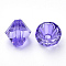 Transparent Acrylic Beads, Bicone, Blue Violet, 6x5.5mm, Hole: 1.5mm, about 6120pcs/500g