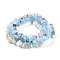 Chips Natural Mixed Stone Stretch Bracelets, Stackable Bracelets, 1/4~1/2 inch(0.6~1.2cm), Inner Diameter: 2-1/8~2-1/4 inch(5.5~5.7cm), 3pcs/set