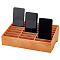 24-Grid Wooden Cell Phone Storage Box, Mobile Phone Holder, Desktop Organizer Storage Box for Classroom Office, Sienna, 308x190x105mm