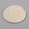 Cotton Thread Weave Hot Pot Holders, Hot Pads, Coasters, For Cooking and Baking, Flat Round, Bisque, 121x128x8.5mm