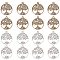 Tibetan Style Alloy Pendants, Flat Round with Tree Pattern, Antique Bronze & Antique Silver, 29x25x1.5mm, Hole: 2mm, 30pcs/color, 60pcs/set