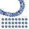 Nbeads 2 Strands Natural Sodalite Beads Strands, Faceted, Round, 3mm, Hole: 0.5mm, about 127pcs/strand, 15.2 inch