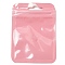 Rectangle Plastic Yin-Yang Zip Lock Bags, Resealable Packaging Bags, Self Seal Bag, Pearl Pink, 10x7x0.02cm, Unilateral Thickness: 2.5 Mil(0.065mm)