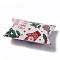 Paper Pillow Boxes, Candy Gift Boxes, for Wedding Favors Baby Shower Birthday Party Supplies, White, Christmas Themed Pattern, 3-5/8x2-1/2x1 inch(9.1x6.3x2.6cm)