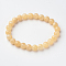 Natural Jade Round Bead Stretch Bracelets, 55mm