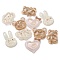 Plastic Cabochons, with Glitter Powder, Mixed Shape, Mixed Shapes, 18.5~25.5x17~25.5x6~8mm