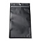 Plastic Zip Lock Bag, Storage Bags, Self Seal Bag, Top Seal, with Window and Hang Hole, Rectangle, Black, 22x12x0.2cm, Unilateral Thickness: 3.1 Mil(0.08mm)