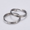 Tarnish Resistant 304 Stainless Steel Split Rings, Double Loops Jump Rings, Stainless Steel Color, 8x0.6mm, about 7.4mm inner diameter, about 200pcs/bag