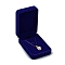 Rectangle Velvet Pendant Storage Boxes, Jewerly Gift Case for Pendant Necklaces, Blue, 10x7x3.5cm