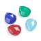 Dyed Natural Jade Cabochons, Teardrop, Faceted, Mixed Color, 10~10.5x9x4~4.5mm