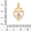 Valentine's Day Brass Micro Pave Cubic Zirconia Pendants KK-T086-01F-3