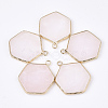 Natural Rose Quartz Pendants G-S344-89H-1
