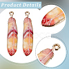 32Pcs 8 Colors Alloy Enamel Pendants FIND-GF0008-98-6