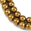 Electroplated Synthetic Magnetic Hematite Beads Strands G-G174-L01-05-3