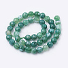 Natural Striped Agate/Banded Agate Beads Strands G-S281-51A-6mm-2