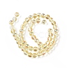 Transparent Electroplate Glass Beads Strands EGLA-I015-01D-3