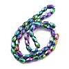 Electroplated Synthetic Magnetic Hematite Beads Strands G-P545-G01-02B-2