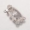 Tarnish Resistant Rectangle 304 Stainless Steel Box Clasps STAS-L183-03-1