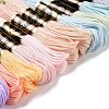 12 Skeins 12 Colors 6-Ply Polyester Embroidery Floss OCOR-M009-01B-02-2