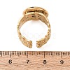 Woven Bezel 304 Stainless Steel Cuff Ring Components SA-CBAD8FA-01G-04-3