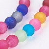 Frosted Glass Beads Strands FGLA-MSMC001-03-3