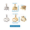 8Pcs 4 Styles 304 Stainless Steel Pendants STAS-TA0001-36-6