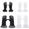4 Pairs 4 Style Silk Gloves AJEW-GA0006-09-1