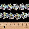 Electroplate Baking Paint Glass Beads Strands EGLA-K061-12A-AB01-5