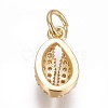 Brass Micro Pave Cubic Zirconia Charms ZIRC-E145-80G-2