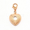 Heart Glass Pendant Decorations HJEW-WH0036-19E-2