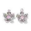 Brass Micro Pave Cubic Zirconia Charms KK-F871-34P-1