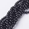 Natural Black Onyx Round Beads Strands GSR6mmC097-1