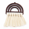 Polycotton(Polyester Cotton) Tassel Big Pendants X-FIND-T052-14D-1