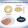 120Pcs Flower Brass Beads KK-BBC0026-04-2