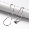 Non-Tarnish 304 Stainless Steel Snake Chain Necklaces NJEW-F195-04B-P-1