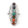 Natural Mixed Stone Butterfly Open Cuff Ring LS-CHAK-PW0001-002-2