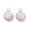 Natural Rose Quartz Charms G-K325-01P-09-1