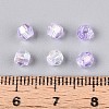 Transparent Spray Painted Glass Beads X1-EGLA-N018-4mm-02-4