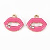 Golden Plated Alloy Enamel Pendants ENAM-T009-91B-RS-1